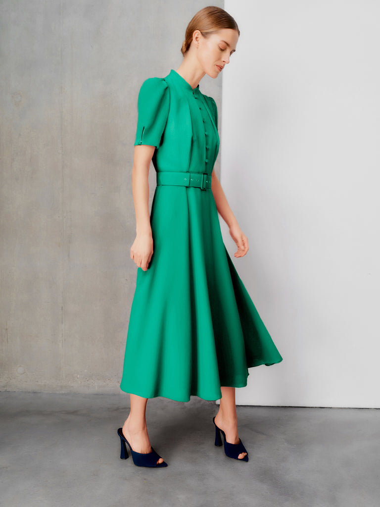 Ahana Emerald Short Sleeve Dress