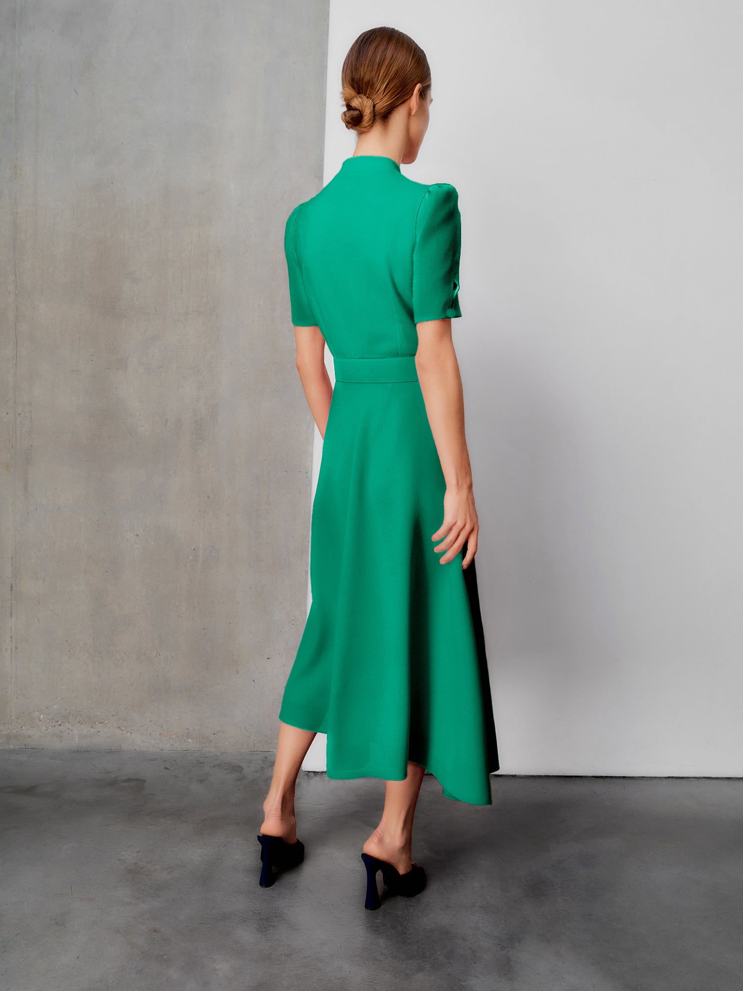 Ahana Emerald Short Sleeve Dress