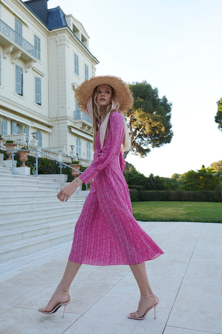 Calla Fuchsia Bow Dress