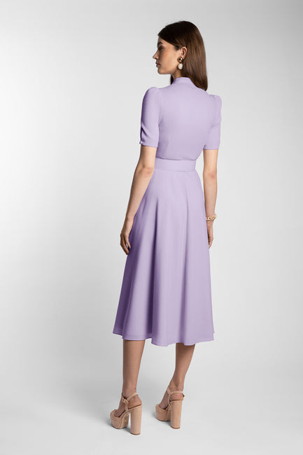 Ahana Lilac Short Sleeve Dress