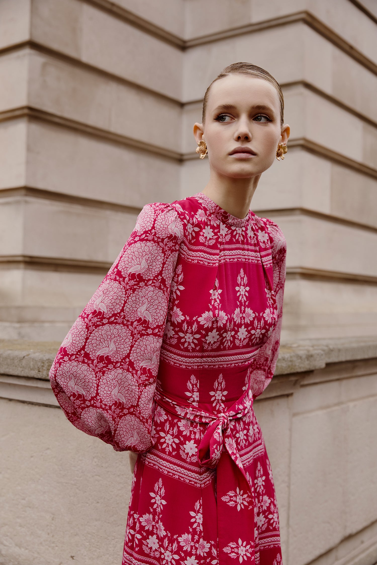 Sonia Blouson Rose Red Dress