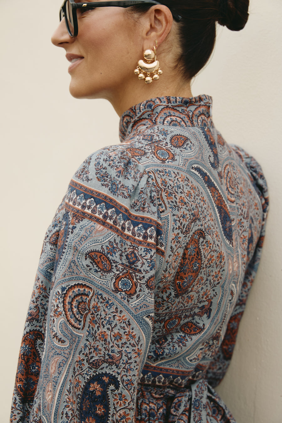 Amelia Blue Paisley Dress