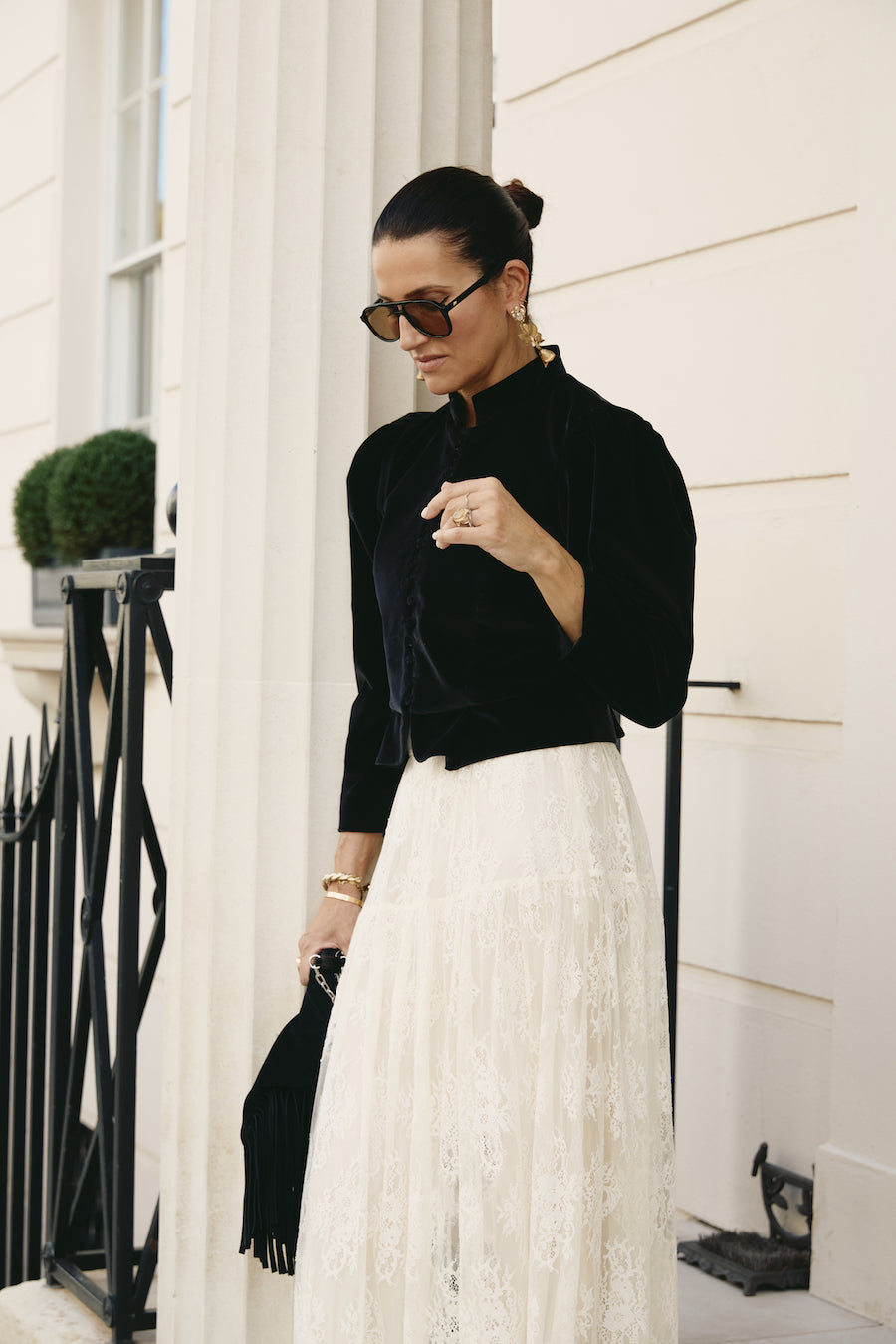 Carmen Black Velvet Jacket