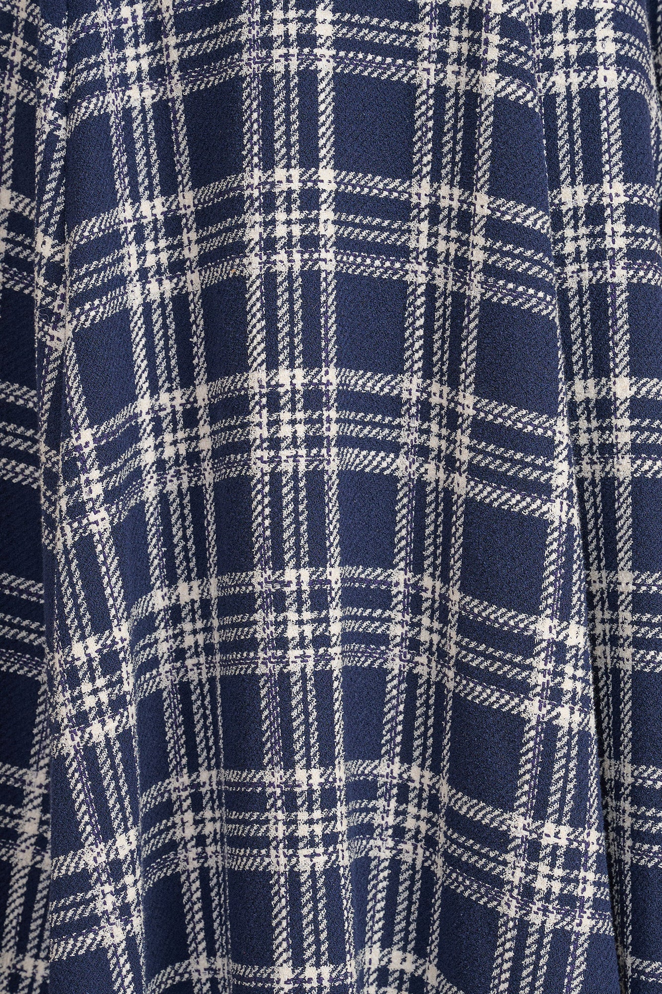 Ahana Navy & White Check Dress