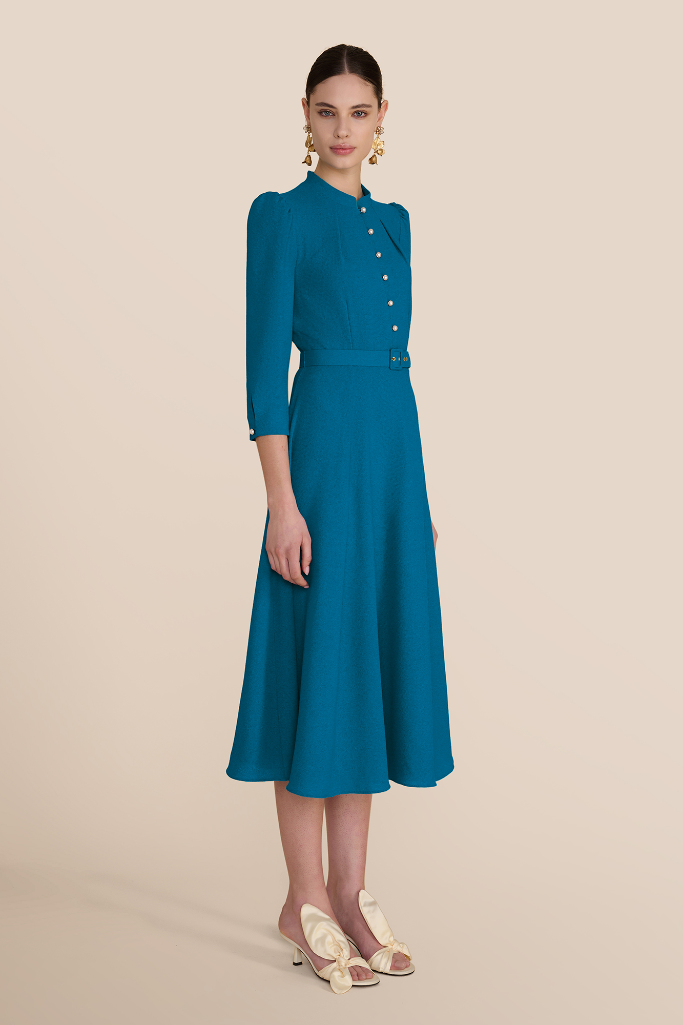 Ahana Mid Sleeve Azure Dress