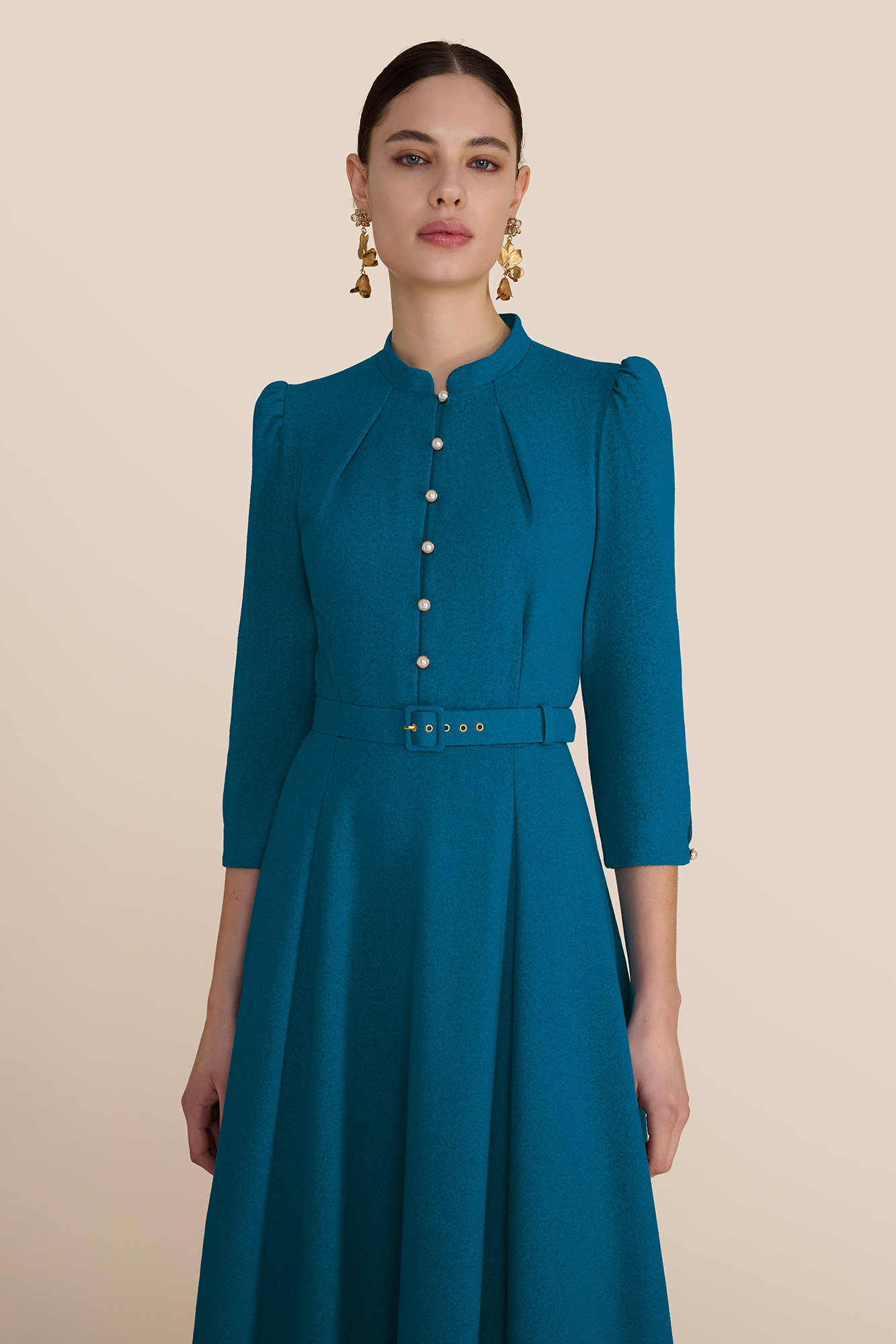 Ahana Mid Sleeve Azure Dress