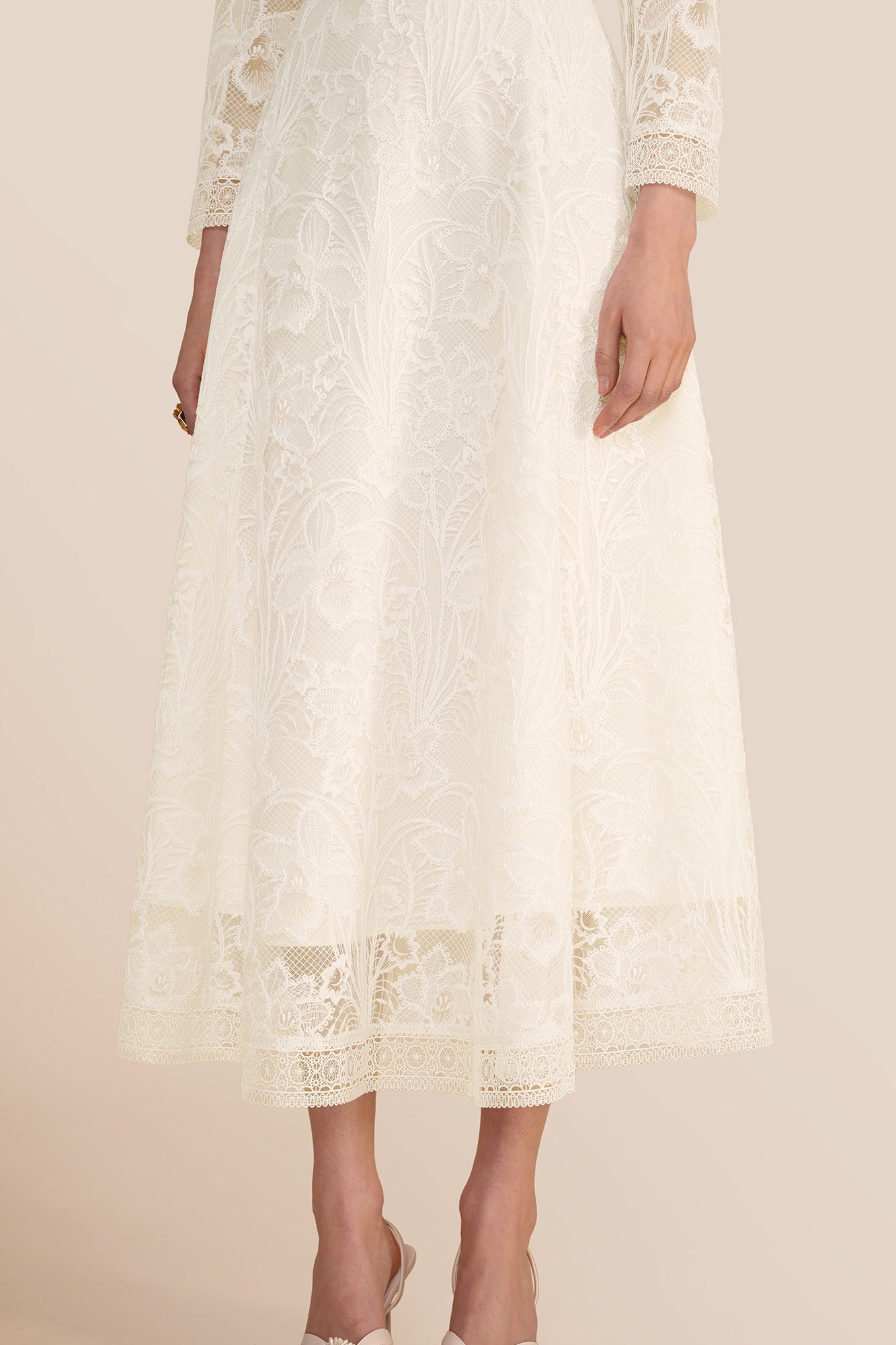 Ahana Cream Lace Dress