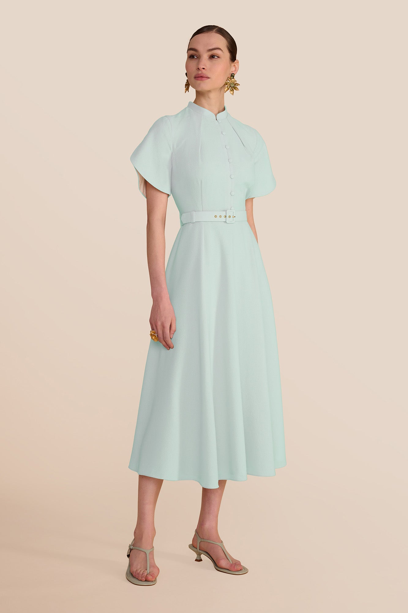Ahana Mint Short Sleeve Dress
