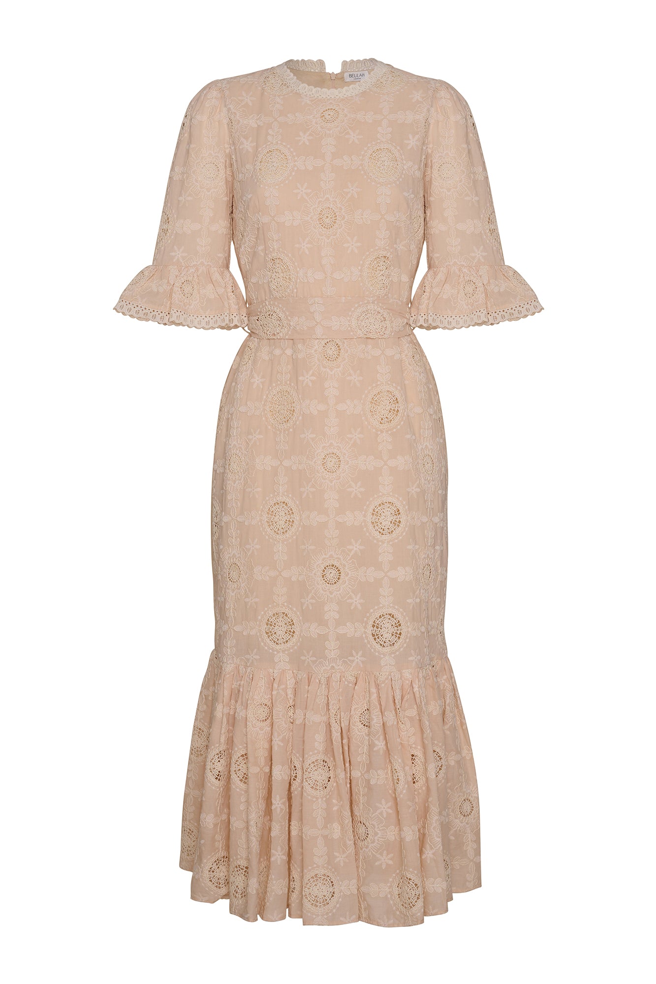 Aster Mocha Embroidered Dress