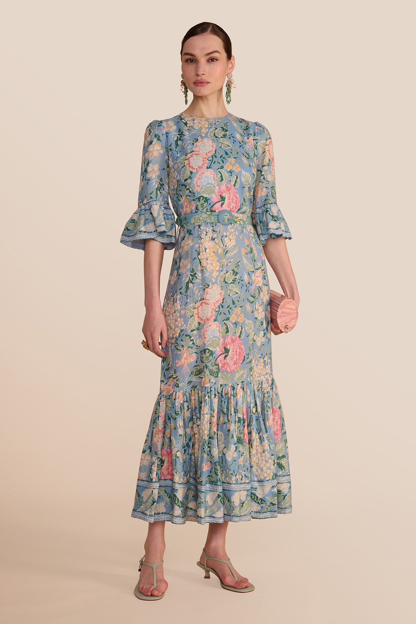 check dress midi Vivienne Check Midi Dress-Multi, Blanket Check