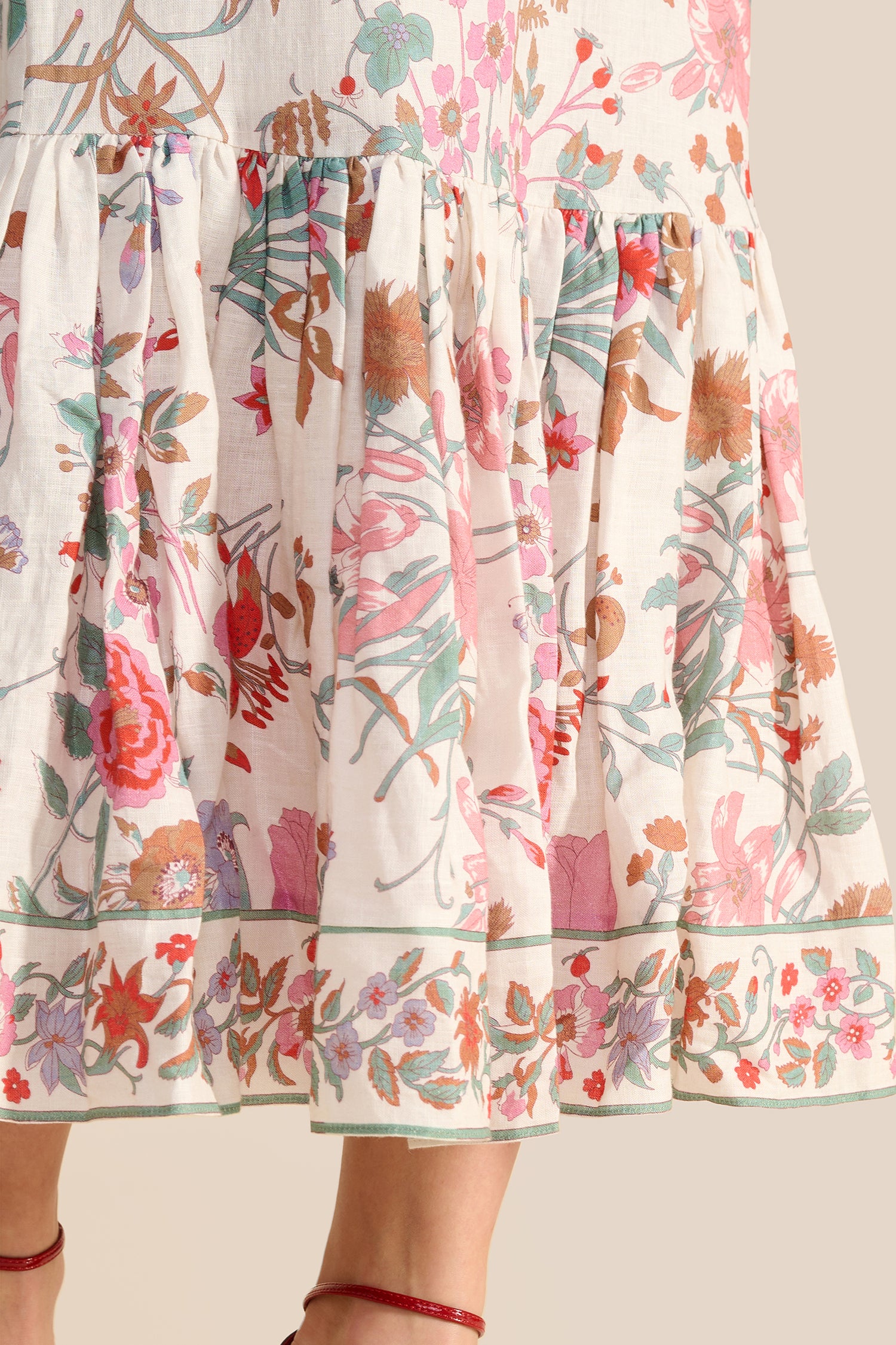 Aster White Floral Bouquet Dress