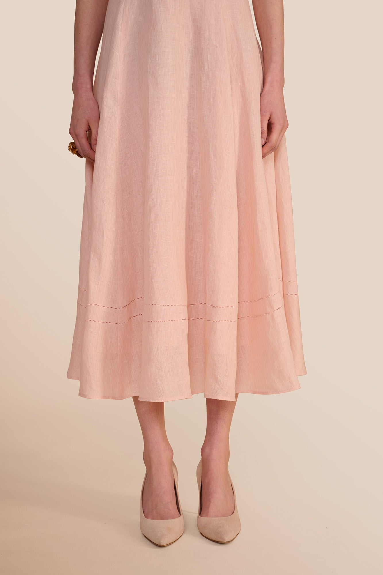 Aybra Linen Blush Dress