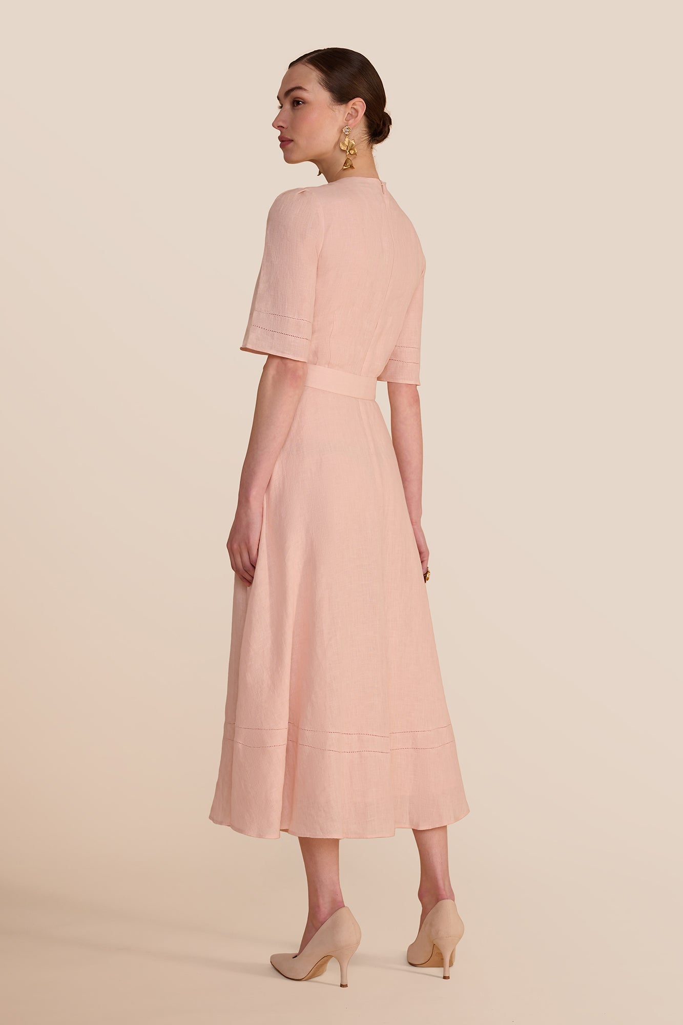Aybra Linen Blush Dress