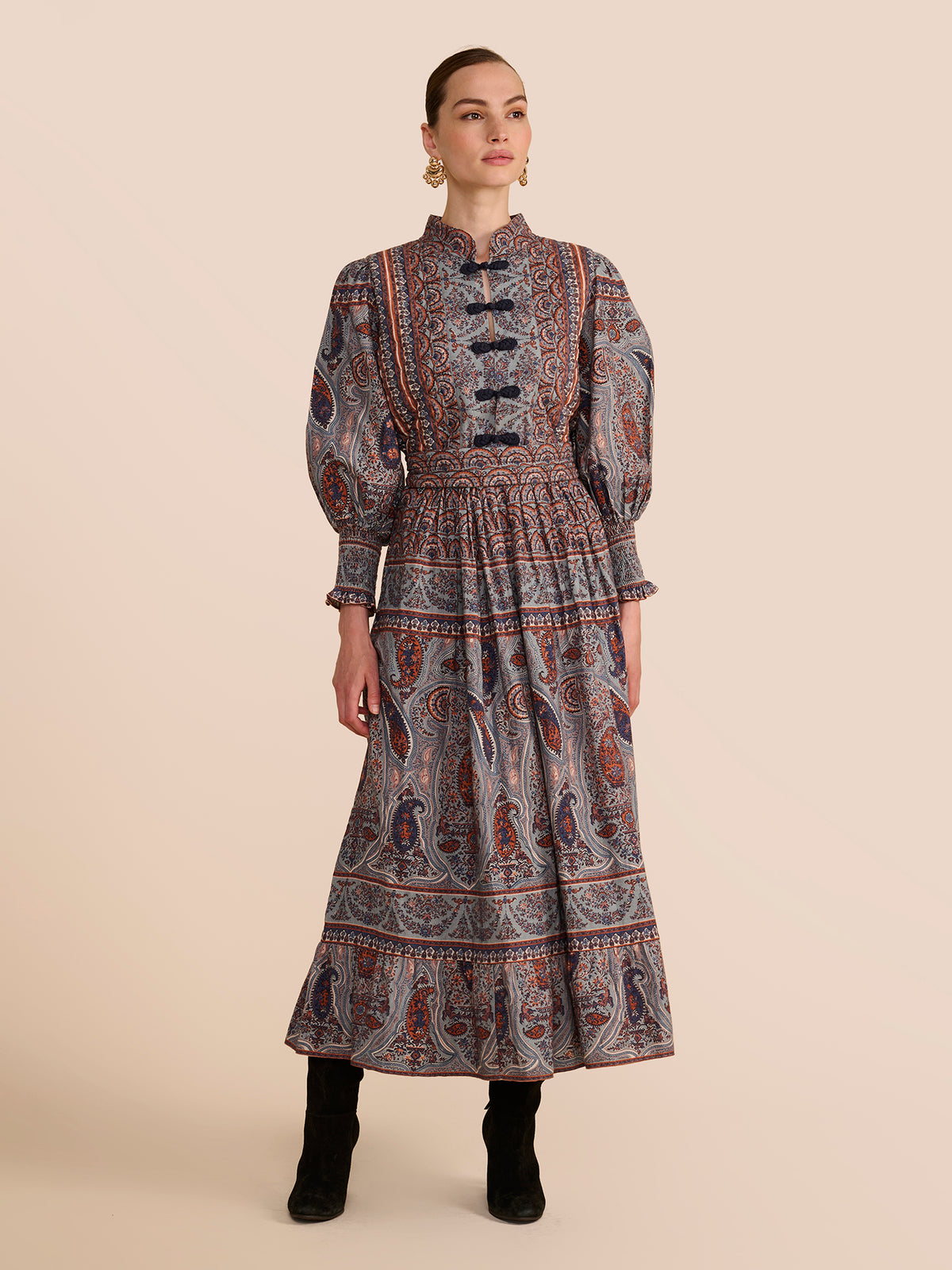 Amelia Blue Paisley Dress