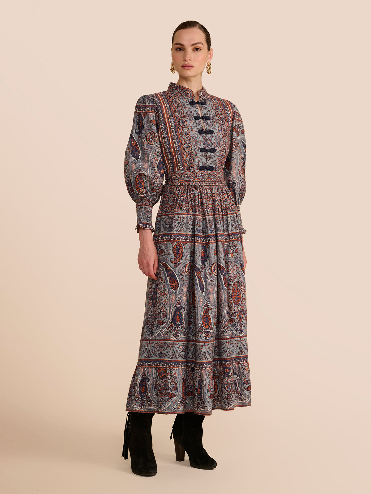 Amelia Blue Paisley Dress