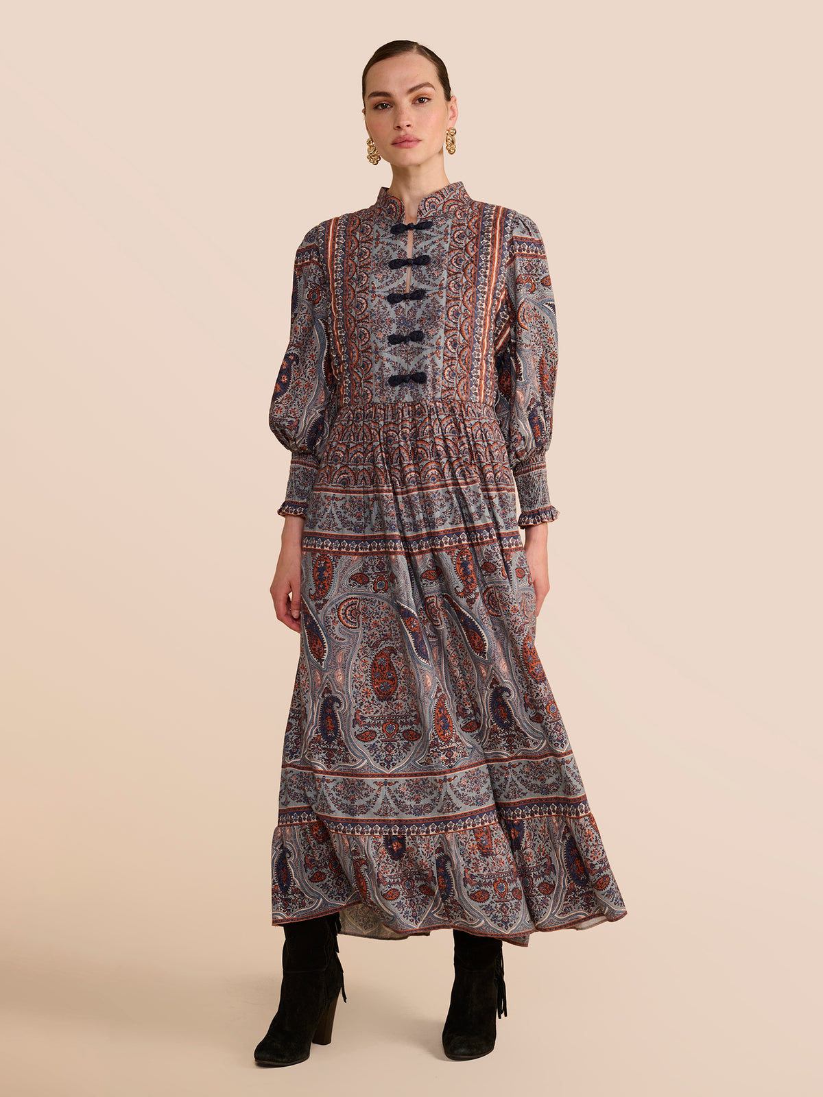 Amelia Blue Paisley Dress