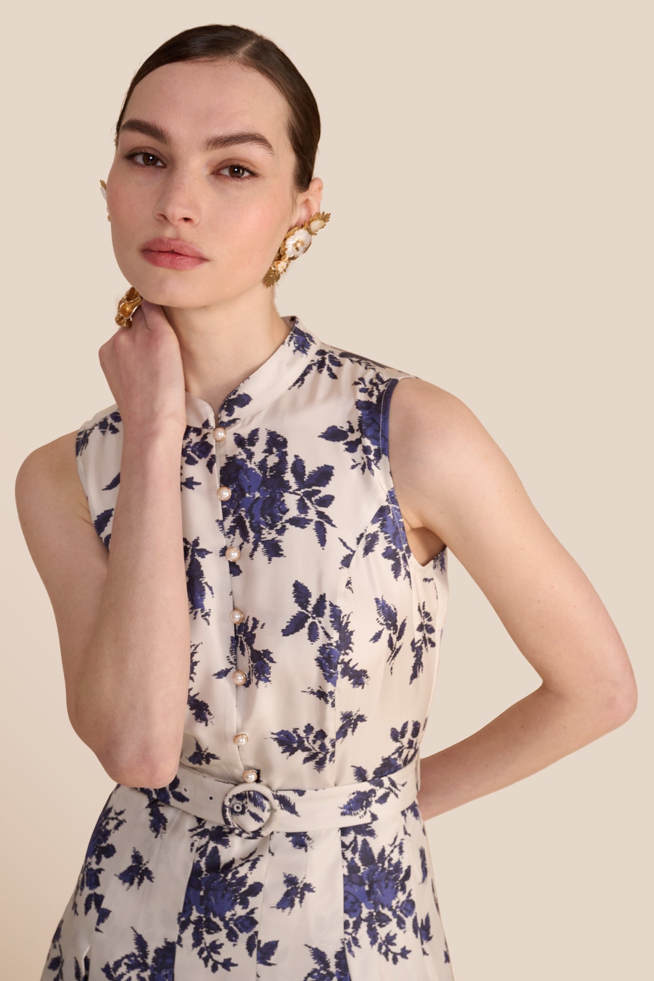 Annabel Hatched Rose Dress