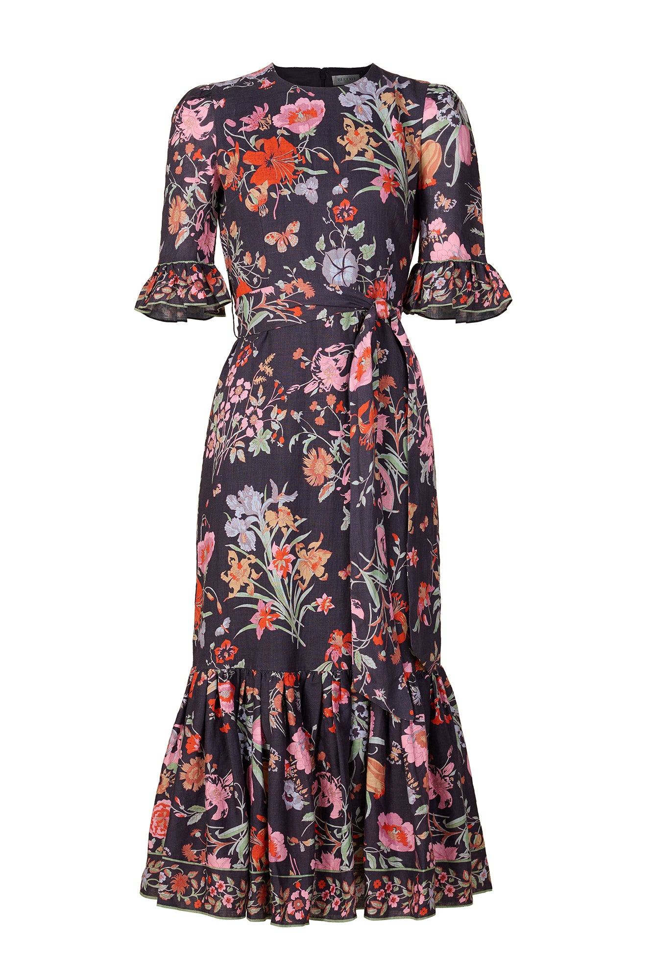 Aster Navy Floral Bouquet Dress