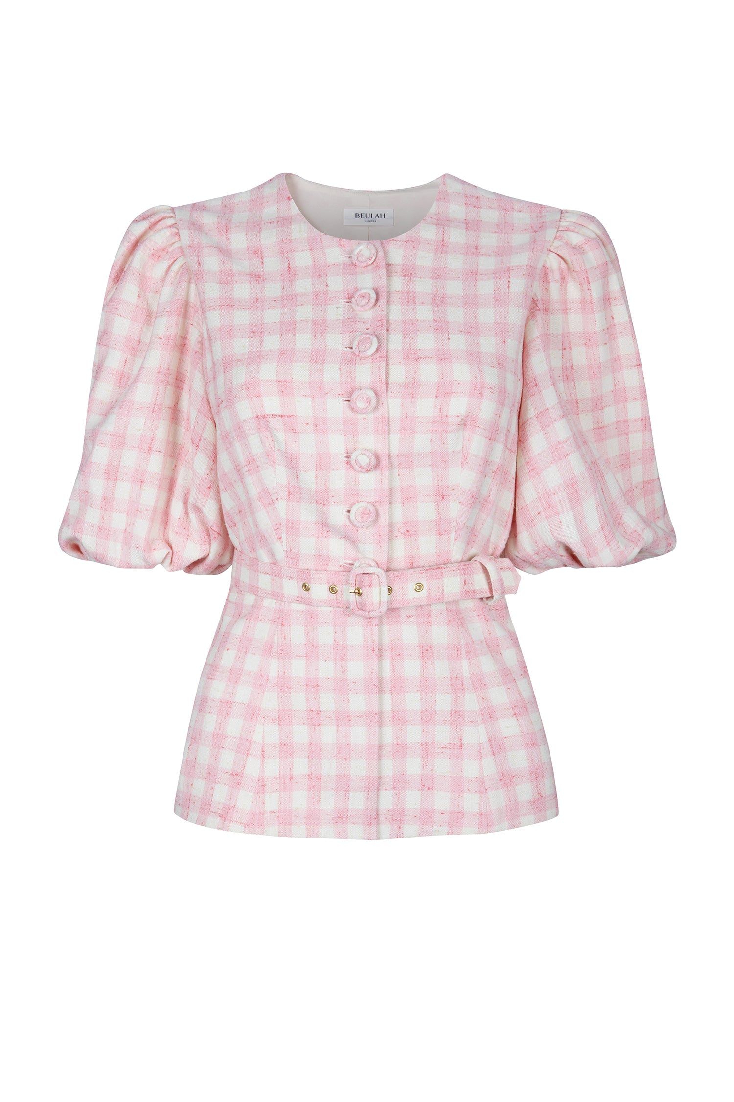 Gabriella Pink & White Tweed Blouse