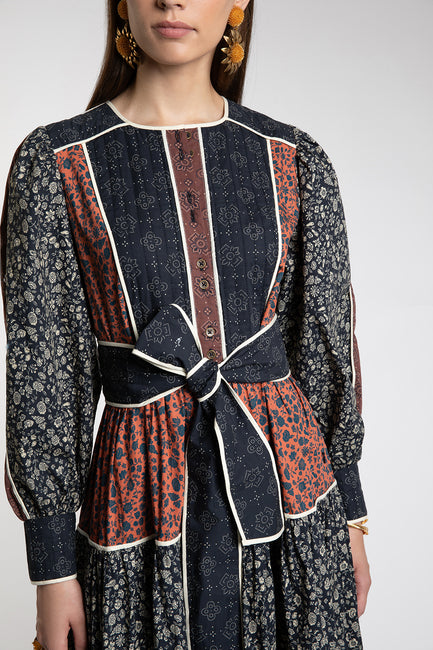 Evelyn Patchwork Dress