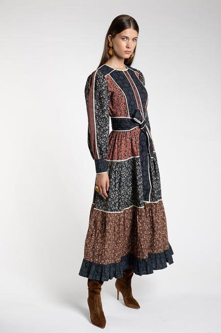 Evelyn Patchwork Dress