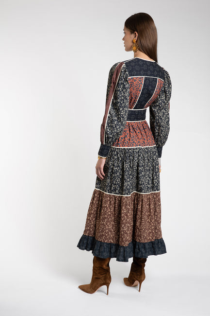Evelyn Patchwork Dress