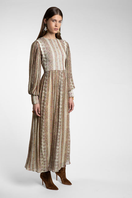 Bryony Paisley Silk Dress