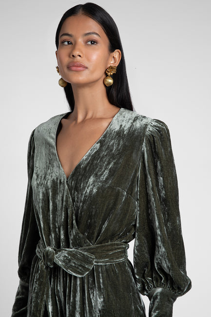 Maisie Moss Velvet Jumpsuit