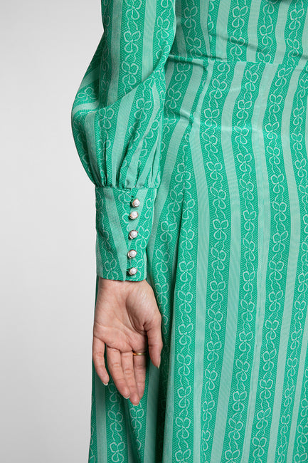 Calla Emerald Bow Dress