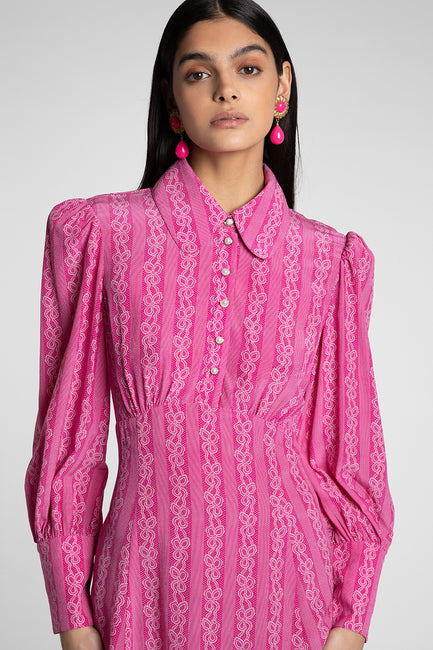 Calla Fuchsia Bow Dress