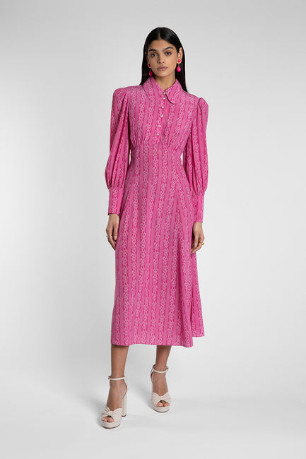 Calla Fuchsia Bow Dress