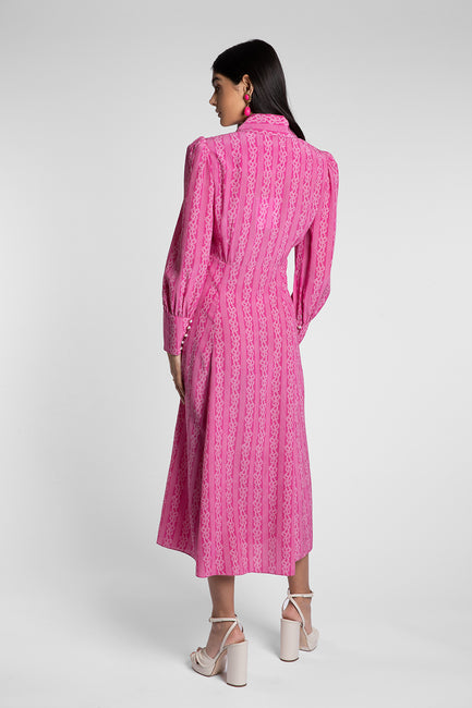 Calla Fuchsia Bow Dress