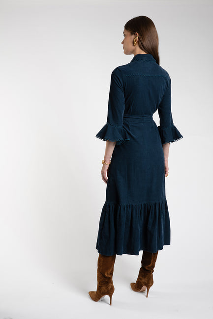 Nalini Petrol Blue Dress