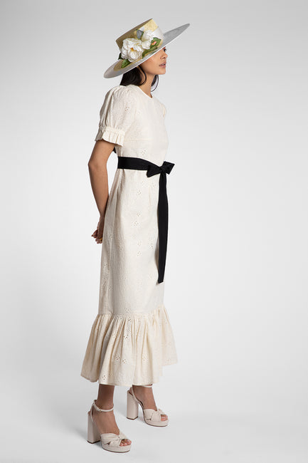 Dorothy Milk Broderie Dress
