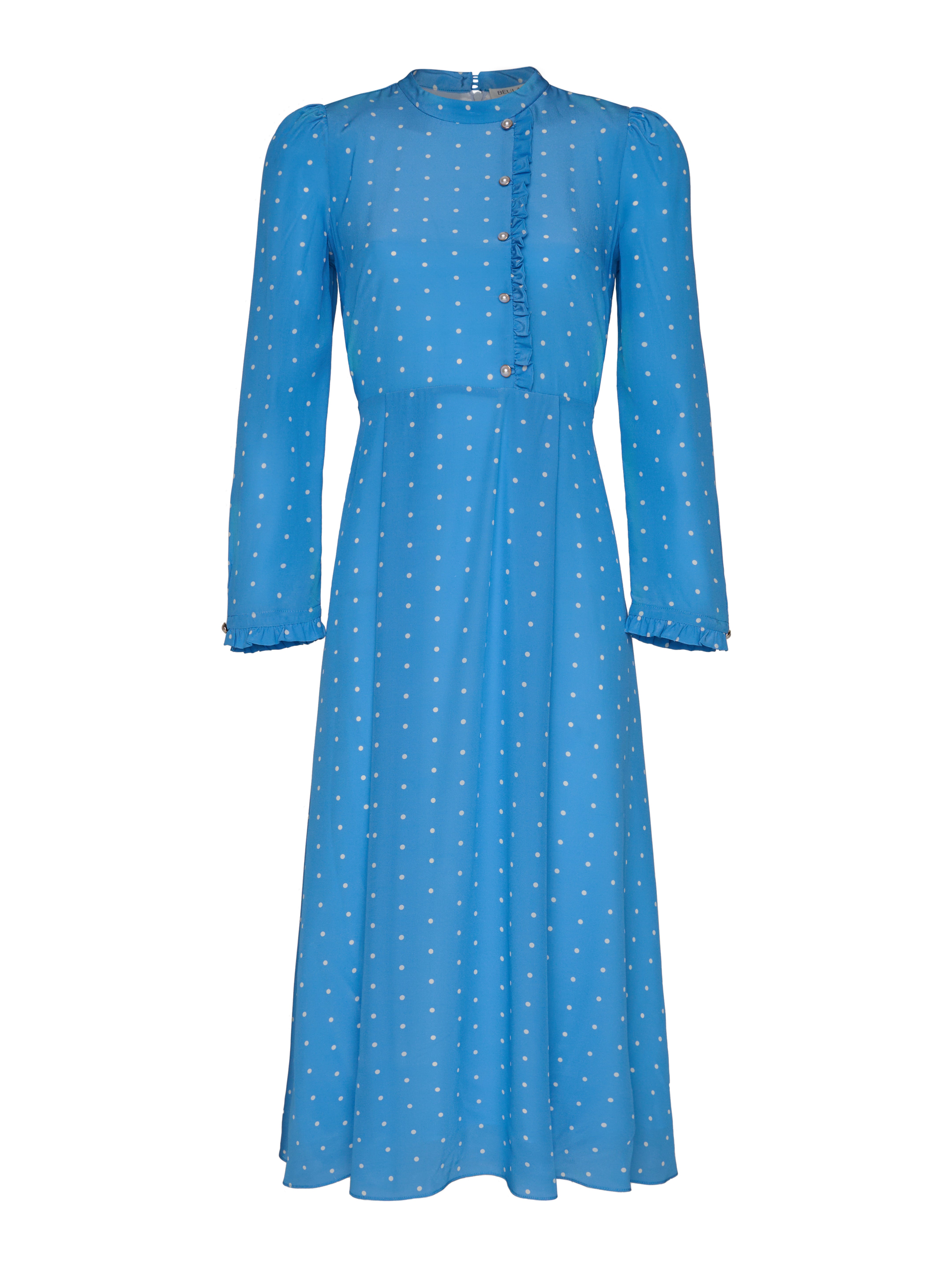 Christina Cornflower Polka Dot Dress