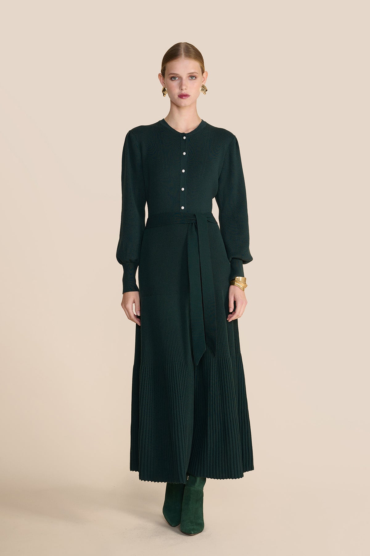 Claudia Knit Dress Evergreen