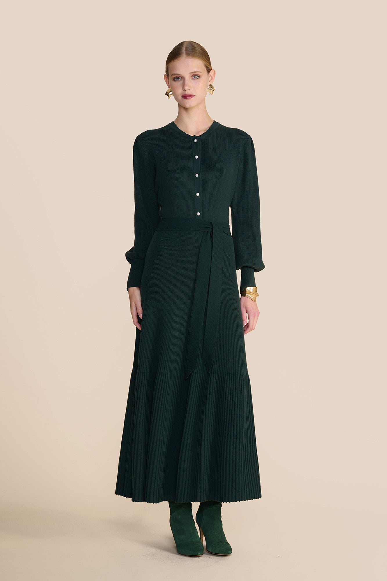 Claudia Knit Dress Evergreen