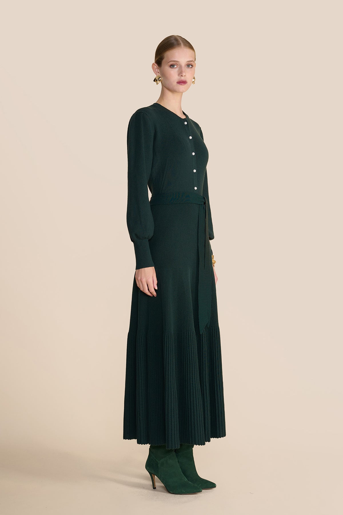 Claudia Knit Dress Evergreen