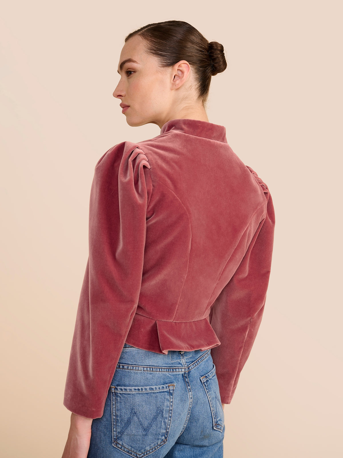 Carmen Pink Velvet Jacket