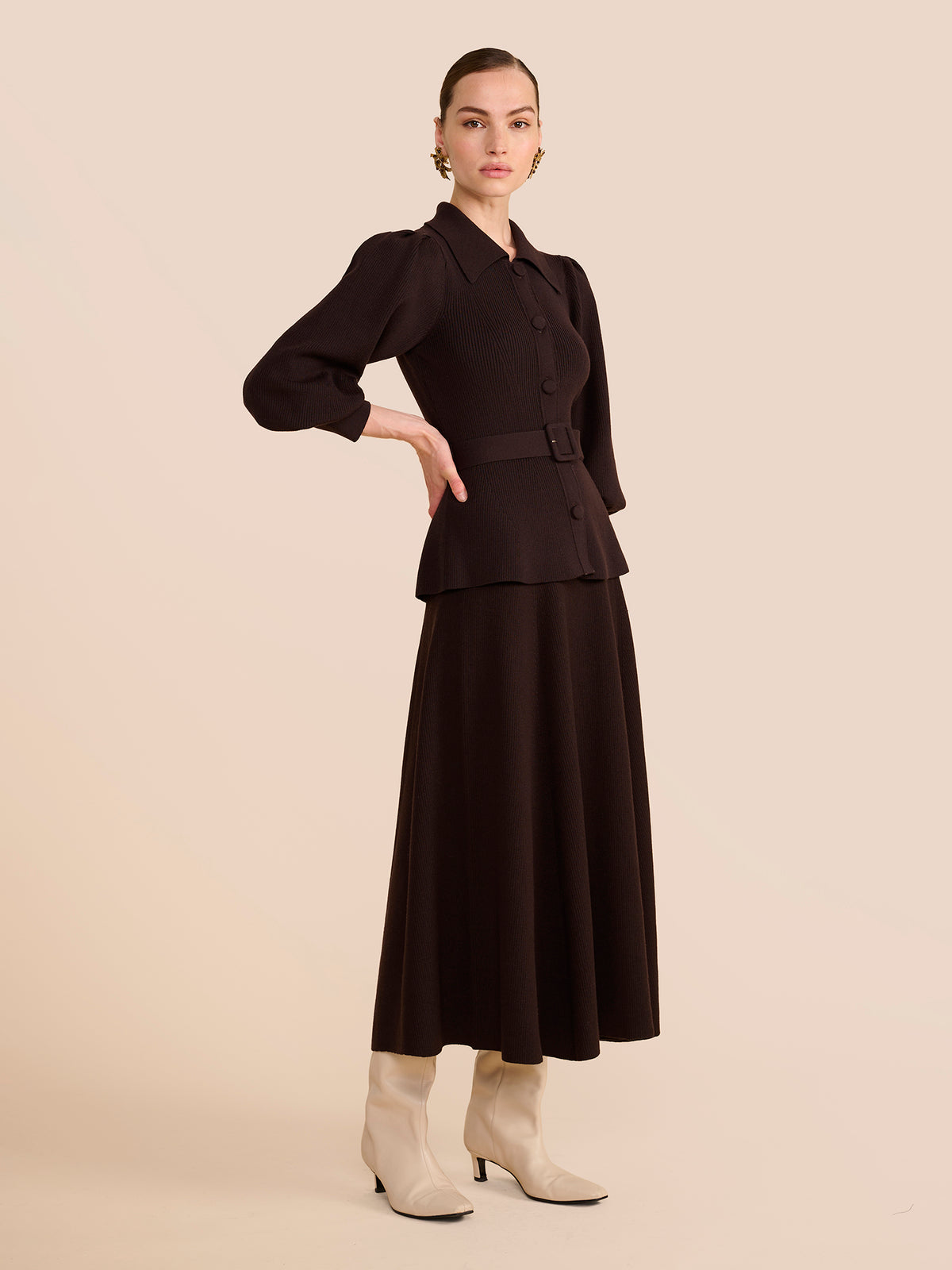 Eliza Chocolate Knit Skirt
