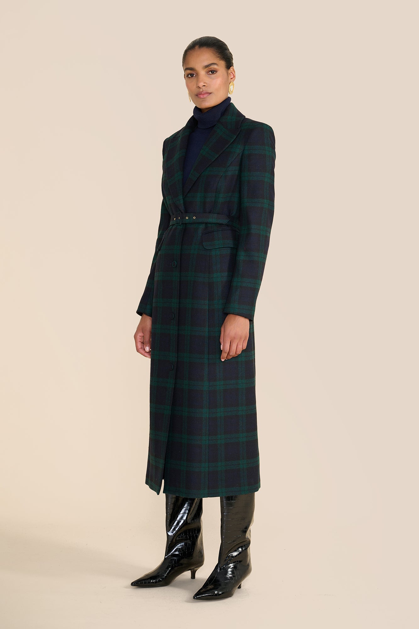 Cosmina Evergreen Tartan Coat