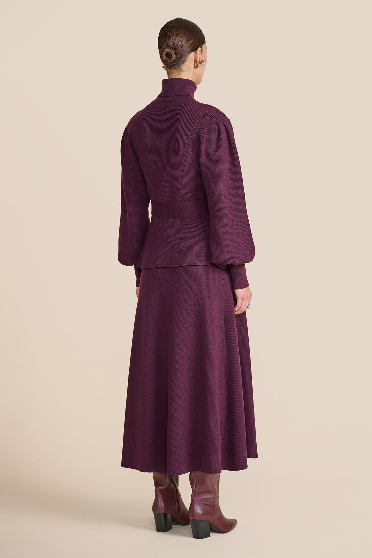 Eliza Plum Knit Skirt