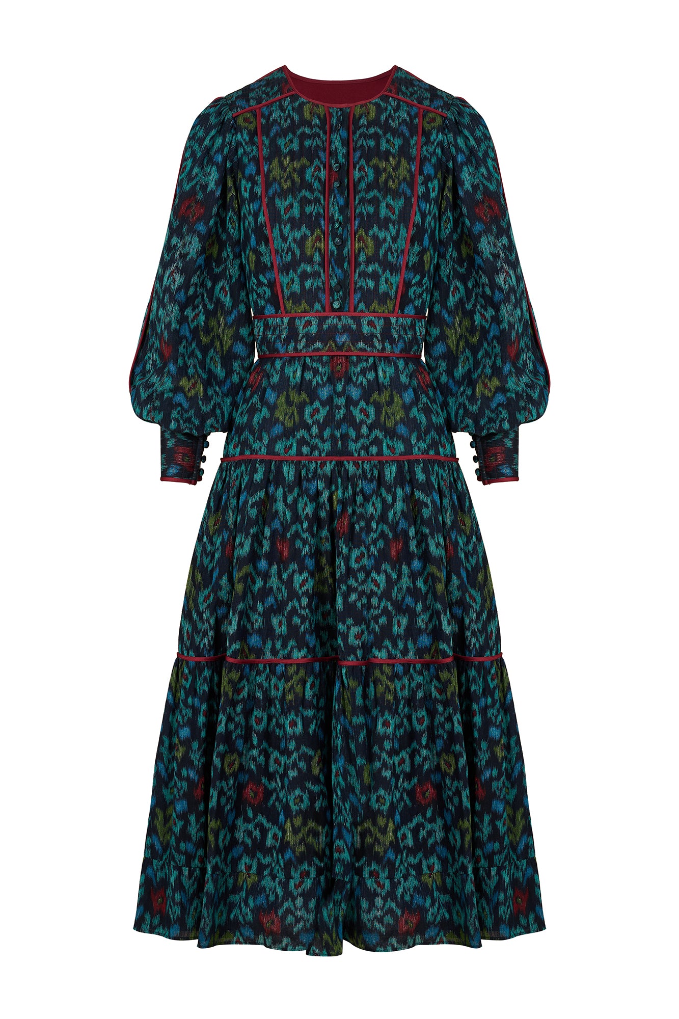 Evelyn Floral iKAT Dress