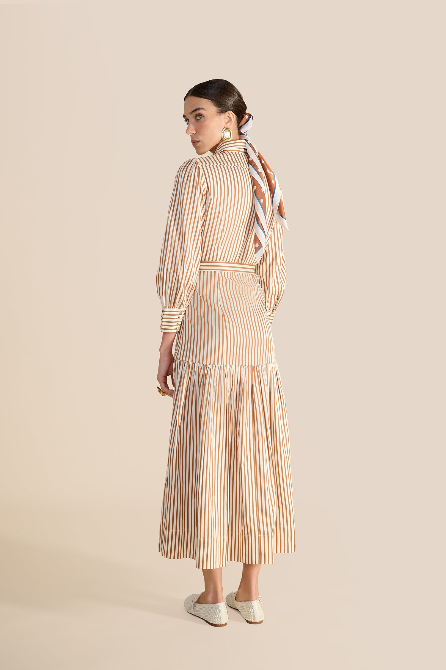 Helena Toffee Stripe Dress