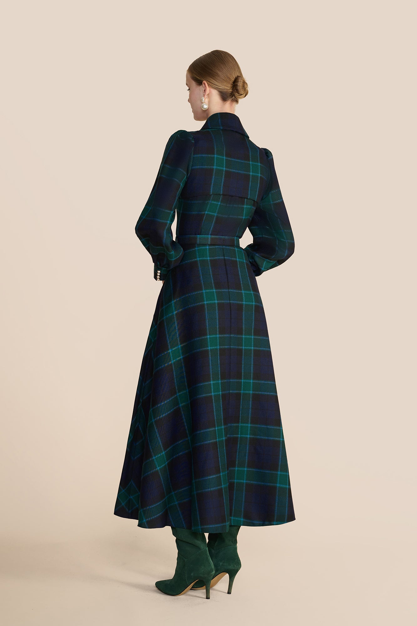 Isadora Evergreen Tartan Dress