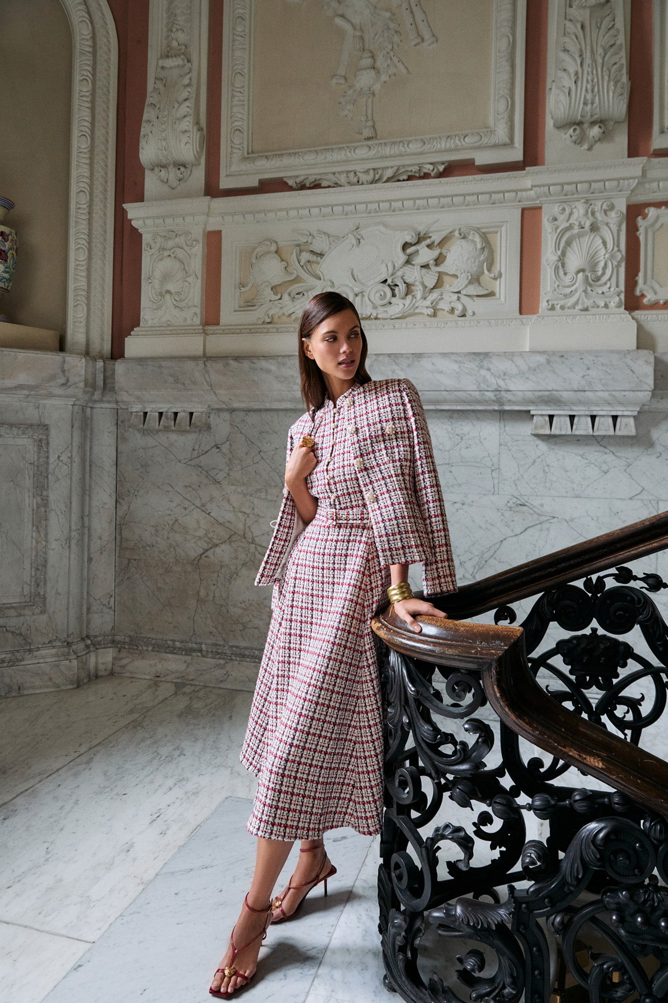 Ahana Sleeveless Check Dress