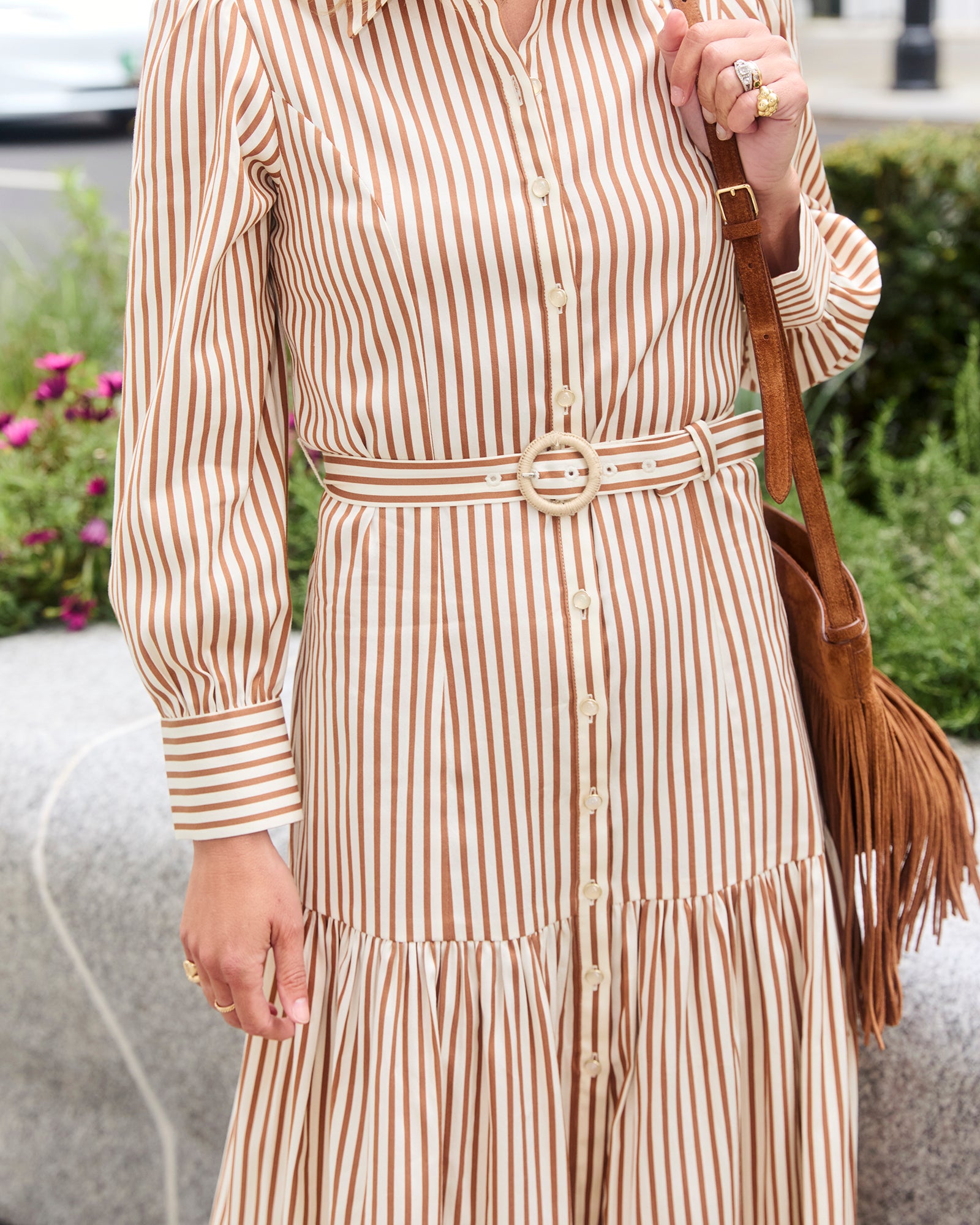 Helena Toffee Stripe Dress