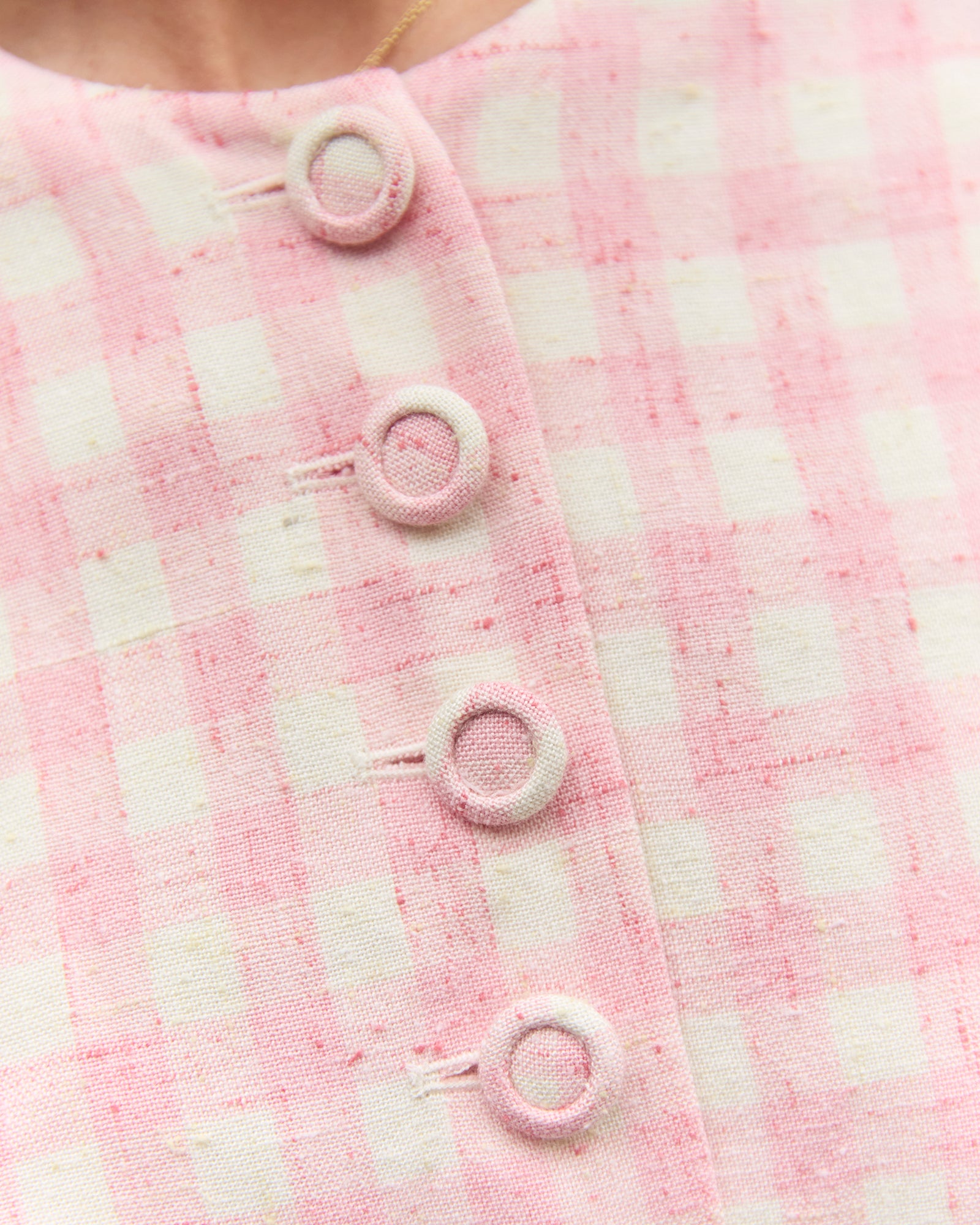 Gabriella Pink & White Tweed Blouse