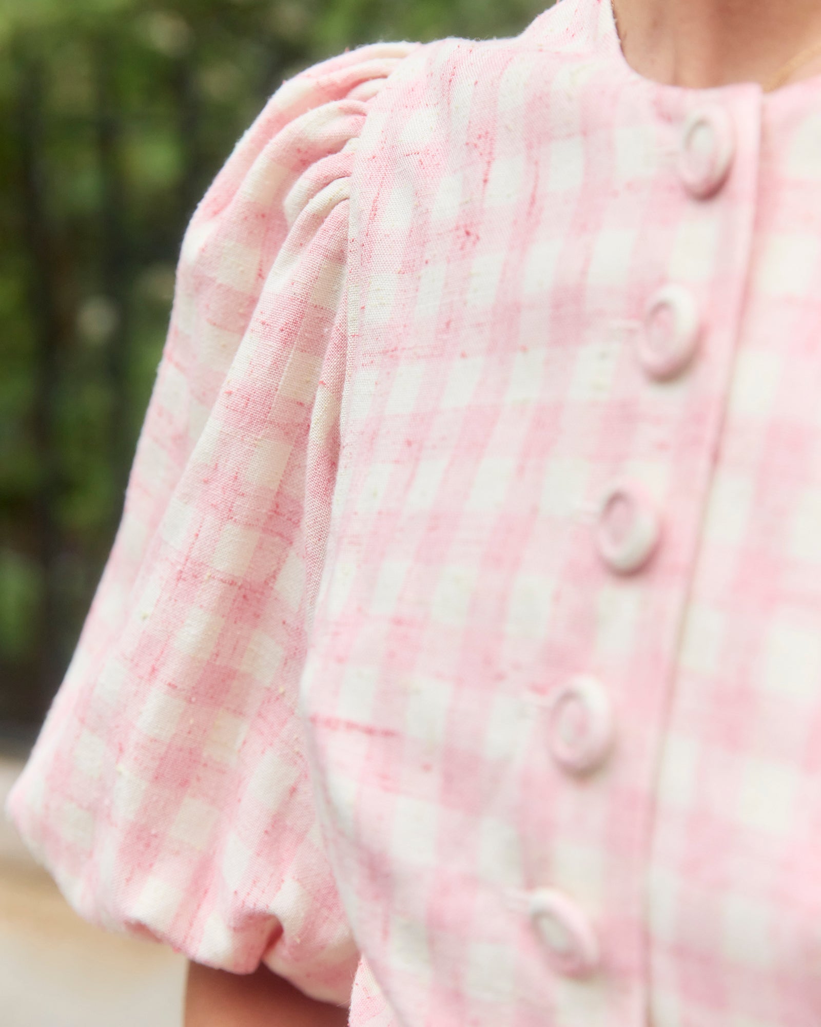 Gabriella Pink & White Tweed Blouse