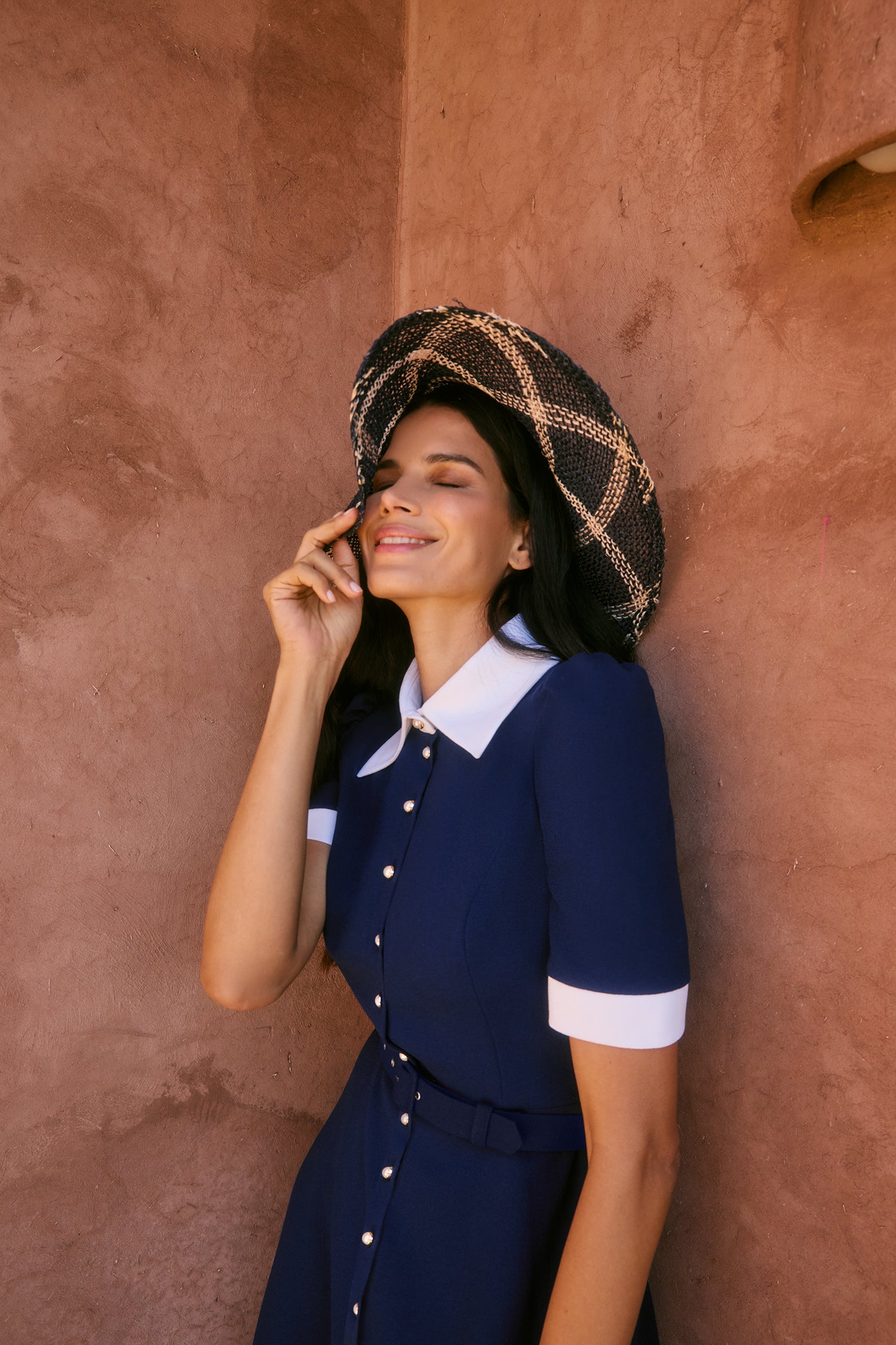 Violet Navy & Ivory Dress